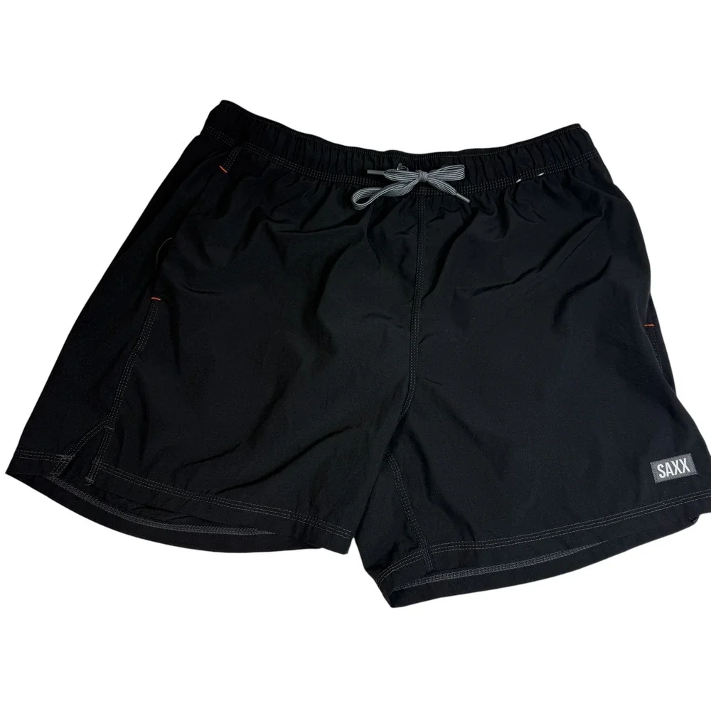Saxx Oh Buoy 2-in-1 Swim Trunks Mens Medium Black 5 Inseam SXSW03L